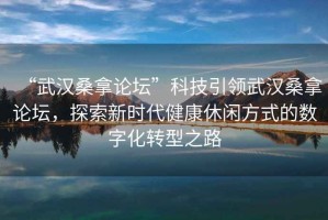 “武漢桑拿論壇”科技引領(lǐng)武漢桑拿論壇，探索新時(shí)代健康休閑方式的數(shù)字化轉(zhuǎn)型之路