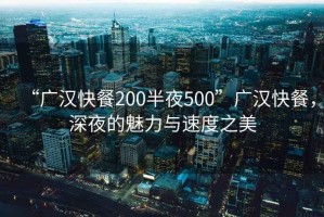 “廣漢快餐200半夜500”廣漢快餐，深夜的魅力與速度之美