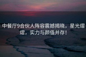 中餐廳9合伙人陣容震撼揭曉，星光熠熠，實(shí)力與顏值并存！