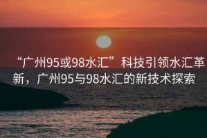 “廣州95或98水匯”科技引領(lǐng)水匯革新，廣州95與98水匯的新技術(shù)探索