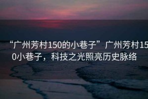 “廣州芳村150的小巷子”廣州芳村150小巷子，科技之光照亮歷史脈絡(luò)