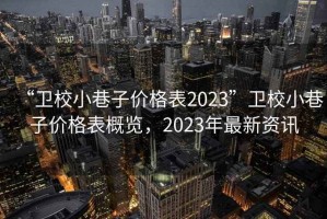“衛(wèi)校小巷子價格表2023”衛(wèi)校小巷子價格表概覽，2023年最新資訊