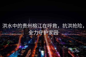 洪水中的貴州榕江在呼救，抗洪搶險，全力守護家園