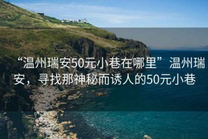 “溫州瑞安50元小巷在哪里”溫州瑞安，尋找那神秘而誘人的50元小巷