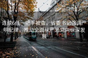 連續(xù)6任一把手被查，省委書記強(qiáng)調(diào)嚴(yán)明紀(jì)律，推動全面從嚴(yán)治黨向縱深發(fā)展
