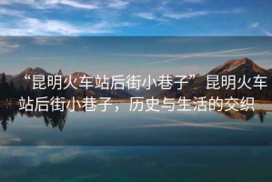 “昆明火車站后街小巷子”昆明火車站后街小巷子，歷史與生活的交織