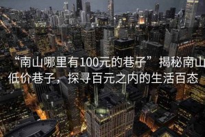 “南山哪里有100元的巷子”揭秘南山低價(jià)巷子，探尋百元之內(nèi)的生活百態(tài)
