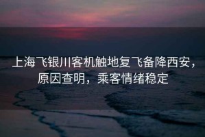 上海飛銀川客機觸地復飛備降西安，原因查明，乘客情緒穩(wěn)定
