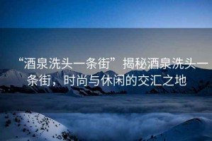 “酒泉洗頭一條街”揭秘酒泉洗頭一條街，時尚與休閑的交匯之地