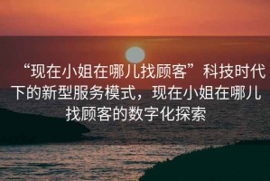 “現(xiàn)在小姐在哪兒找顧客”科技時(shí)代下的新型服務(wù)模式，現(xiàn)在小姐在哪兒找顧客的數(shù)字化探索