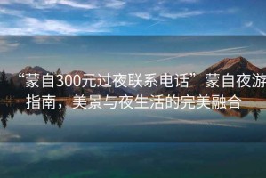 “蒙自300元過夜聯(lián)系電話”蒙自夜游指南，美景與夜生活的完美融合