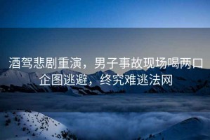 酒駕悲劇重演，男子事故現(xiàn)場喝兩口企圖逃避，終究難逃法網(wǎng)