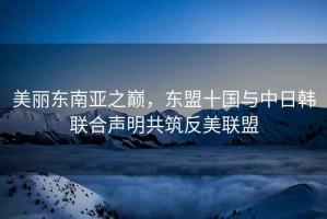 美麗東南亞之巔，東盟十國與中日韓聯(lián)合聲明共筑反美聯(lián)盟