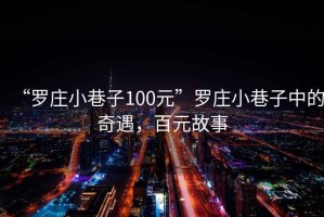“羅莊小巷子100元”羅莊小巷子中的奇遇，百元故事
