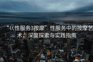 “巜性服務(wù)3按摩”性服務(wù)中的按摩藝術(shù)，深度探索與實踐指南