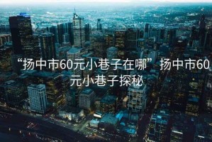 “揚(yáng)中市60元小巷子在哪”揚(yáng)中市60元小巷子探秘