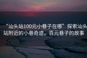 “汕頭站100元小巷子在哪”探索汕頭站附近的小巷奇跡，百元巷子的故事