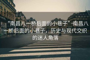 “南昌八一橋后面的小巷子”南昌八一橋后面的小巷子，歷史與現(xiàn)代交織的迷人角落