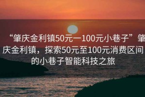“肇慶金利鎮(zhèn)50元一100元小巷子”肇慶金利鎮(zhèn)，探索50元至100元消費(fèi)區(qū)間的小巷子智能科技之旅