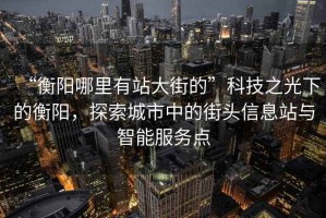 “衡陽哪里有站大街的”科技之光下的衡陽，探索城市中的街頭信息站與智能服務(wù)點(diǎn)