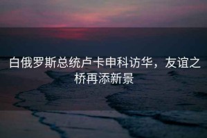 白俄羅斯總統(tǒng)盧卡申科訪華，友誼之橋再添新景