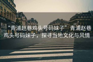 “青浦趙巷雞頭號碼妹子”青浦趙巷雞頭號碼妹子，探尋當(dāng)?shù)匚幕c風(fēng)情