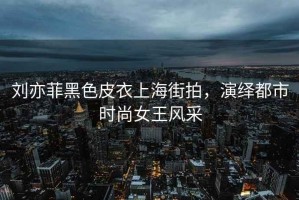 劉亦菲黑色皮衣上海街拍，演繹都市時(shí)尚女王風(fēng)采