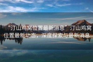 “汀山雞窩位置最新消息”汀山雞窩位置最新動態(tài)，深度探索與最新消息