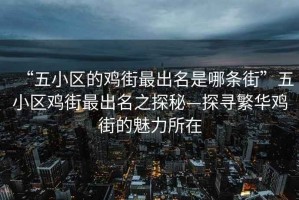 “五小區(qū)的雞街最出名是哪條街”五小區(qū)雞街最出名之探秘—探尋繁華雞街的魅力所在
