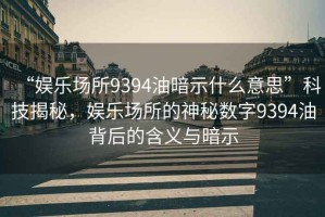 “娛樂場所9394油暗示什么意思”科技揭秘，娛樂場所的神秘?cái)?shù)字9394油背后的含義與暗示