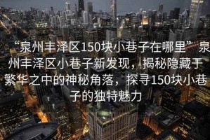 “泉州豐澤區(qū)150塊小巷子在哪里”泉州豐澤區(qū)小巷子新發(fā)現(xiàn)，揭秘隱藏于繁華之中的神秘角落，探尋150塊小巷子的獨特魅力