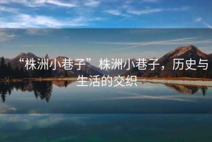 “株洲小巷子”株洲小巷子，歷史與生活的交織