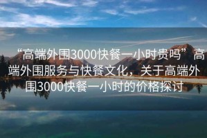 “高端外圍3000快餐一小時(shí)貴嗎”高端外圍服務(wù)與快餐文化，關(guān)于高端外圍3000快餐一小時(shí)的價(jià)格探討