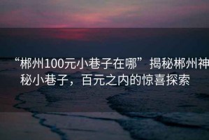 “郴州100元小巷子在哪”揭秘郴州神秘小巷子，百元之內(nèi)的驚喜探索