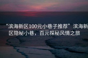 “濱海新區(qū)100元小巷子推薦”濱海新區(qū)隱秘小巷，百元探秘風(fēng)情之旅