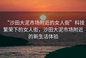 “沙田大泥市場(chǎng)附近的女人街”科技繁榮下的女人街，沙田大泥市場(chǎng)附近的新生活體驗(yàn)
