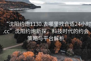 “沈陽(yáng)約炮1130.去哪里找合適24小時(shí).cc”沈陽(yáng)約炮新探，科技時(shí)代的約會(huì)策略與平臺(tái)解析
