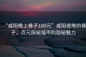 “咸陽晚上巷子100元”咸陽夜晚的巷子，百元探秘城市的隱秘魅力