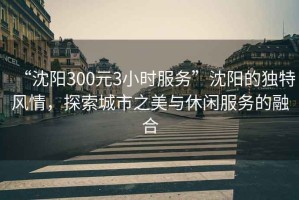 “沈陽300元3小時服務(wù)”沈陽的獨特風(fēng)情，探索城市之美與休閑服務(wù)的融合