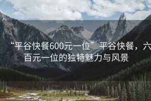 “平谷快餐600元一位”平谷快餐，六百元一位的獨特魅力與風(fēng)景