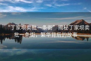 “丁家壩賣批一條街”揭秘丁家壩賣批一條街，繁華背后的故事