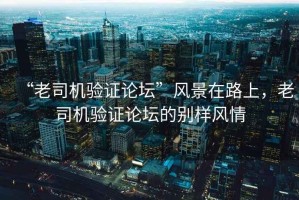 “老司機驗證論壇”風(fēng)景在路上，老司機驗證論壇的別樣風(fēng)情