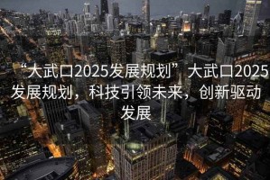 “大武口2025發(fā)展規(guī)劃”大武口2025發(fā)展規(guī)劃，科技引領(lǐng)未來，創(chuàng)新驅(qū)動(dòng)發(fā)展