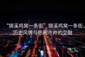 “錦溪雞窩一條街”錦溪雞窩一條街，歷史風情與熱鬧市井的交融