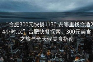 “合肥300元快餐1130.去哪里找合適24小時(shí).cc”合肥快餐探索，300元美食之旅與全天候美食指南
