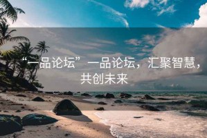 “一品論壇”一品論壇，匯聚智慧，共創(chuàng)未來