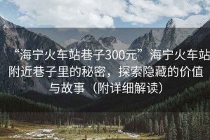 “海寧火車站巷子300元”海寧火車站附近巷子里的秘密，探索隱藏的價值與故事（附詳細(xì)解讀）