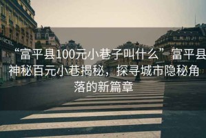 “富平縣100元小巷子叫什么”富平縣神秘百元小巷揭秘，探尋城市隱秘角落的新篇章