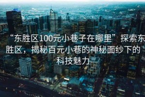 “東勝區(qū)100元小巷子在哪里”探索東勝區(qū)，揭秘百元小巷的神秘面紗下的科技魅力