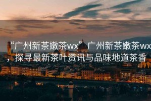 “廣州新茶嫩茶wx”廣州新茶嫩茶wx，探尋最新茶葉資訊與品味地道茶香